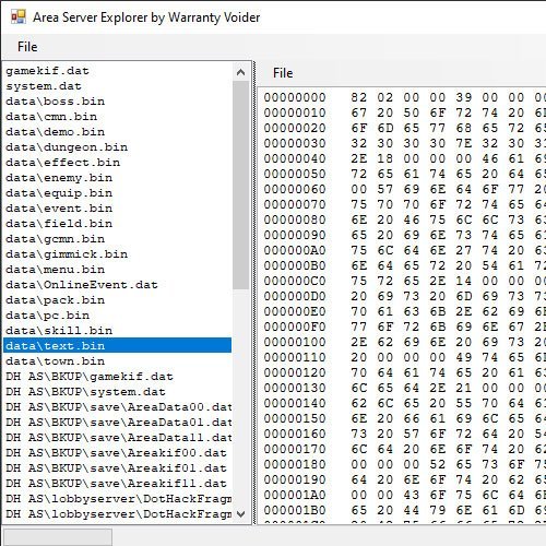 AreaServerExplorerWV - Programs - Dothack Network